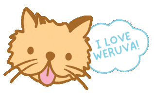 Speech Bubble Orange Cat Sticker by Weruva