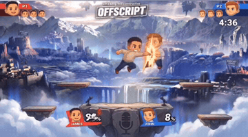 Smash Bros Fighting GIF by Off Script by LKTC