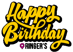 Happy Birthday Pink Sticker by Ringer's Roller Rink