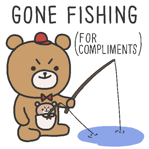 Gone Fishing Bear Sticker by Simian Reflux