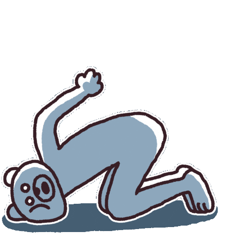 Yoga Pain Sticker by takadabear