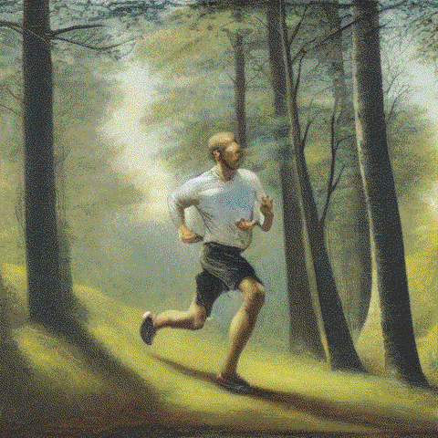 Man Running Woods GIF by Jacob Graff
