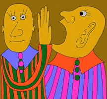 Talk To The Hand Be Quiet GIF by Angela Kirkwood