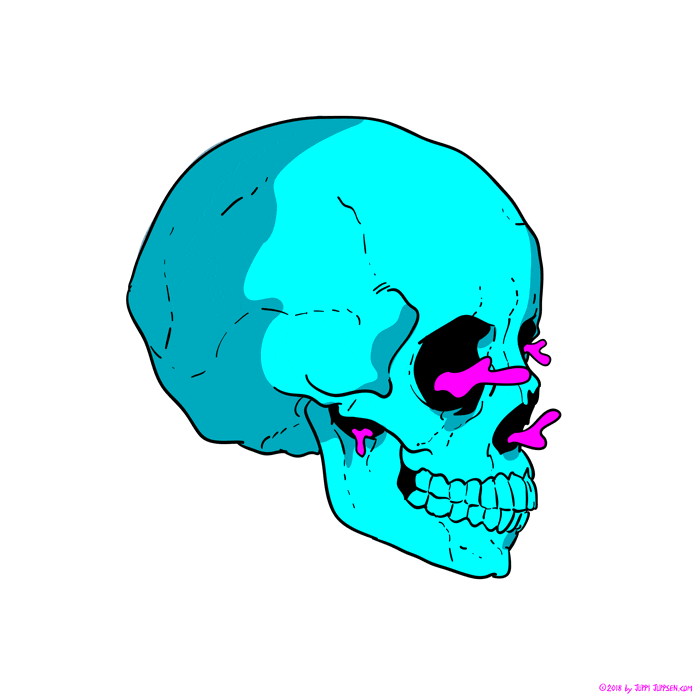 rotating skull gif