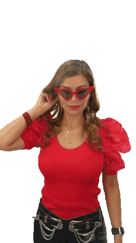 Woman In Red Glasses Sticker by Clinica Diana Dussan