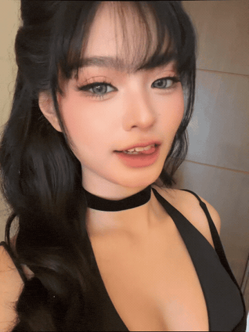 Beautiful Girl Flirting GIF