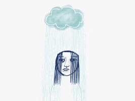 Sad Rain GIF by Barbara Pozzi