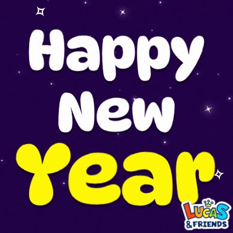 Happy New Year Celebration GIF by Lucas and Friends by RV AppStudios