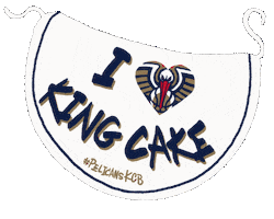 Mardi Gras King Cake Baby Sticker by New Orleans Pelicans