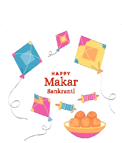 Makar Sankranti Kite Sticker by techshida for iOS & Android | GIPHY