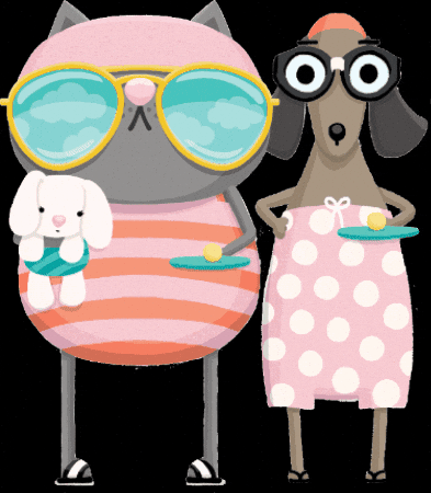 Cat Dog GIF by Robin Rosenthal