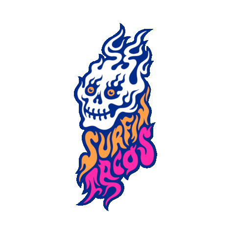 Surfin Tacos Sticker