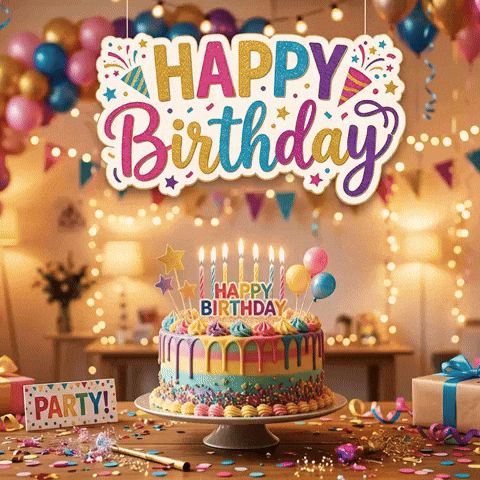 Happy Birthday Cake GIF