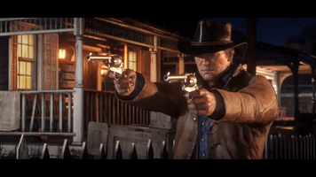 dual wield red dead redemption 2 GIF by Rockstar Games