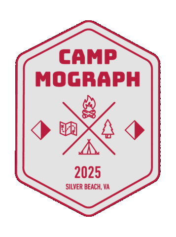 Camp Sticker by Mograph