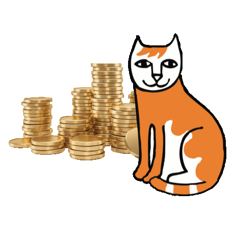 Cats Sticker by Bank Poidem