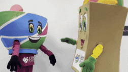 High Five Mascot GIF by Food Banks Mississauga