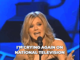 kelly clarkson im crying again on national television GIF by Recording Academy / GRAMMYs