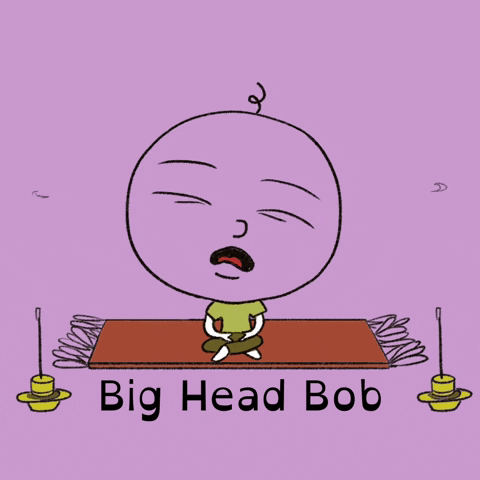Meditation Breathe GIF by BigHeadBob.com