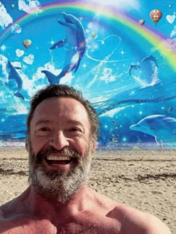Hugh Jackman Enjoying The Moment GIF