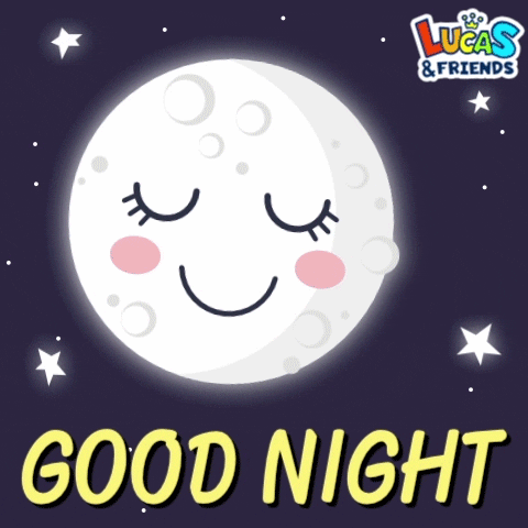 Good Night Moon GIF by Lucas and Friends by RV AppStudios