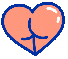 Heart Booty Sticker by Cheeky Charity