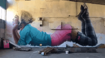 jeazeoner ride roller graffiti streetart jeaze dubdub wrung mtncolors graff art spray sexy pin up girl babe GIF