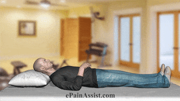 knee-chest exercise for abdominal and thigh muscles GIF by ePainAssist