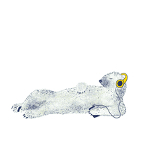 chilling polar bear GIF by Martina Scott