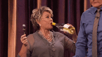 roseanne barr wine GIF by Team Coco