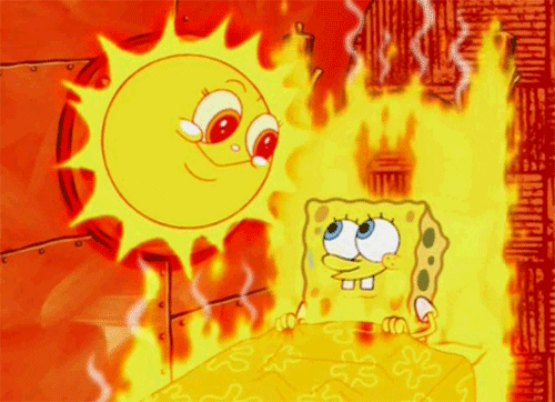 Blazing Heat Wave GIF by SpongeBob SquarePants - Find & Share on GIPHY
