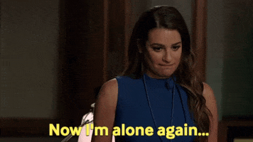Now Im Alone Again Lea Michele GIF by ABC Network