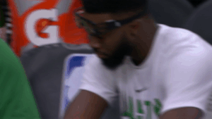 jaylen brown player bench GIF by NBA