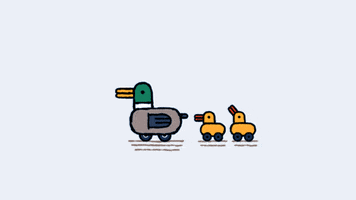 ducks in a row GIF by Patrick Doyon