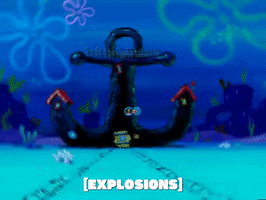 spongebob water splash gif