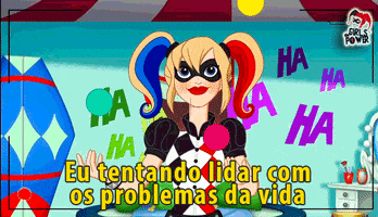 beatrizbarros harleyquinn arlequina quina lidando com a vida GIF