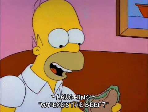 Image result for beef homer gif