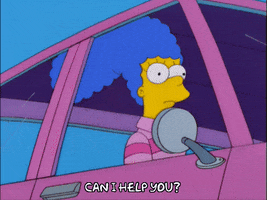 marge simpson question GIF