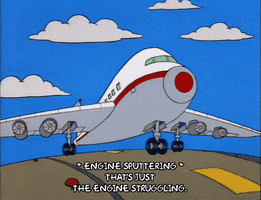 the simpsons plane GIF