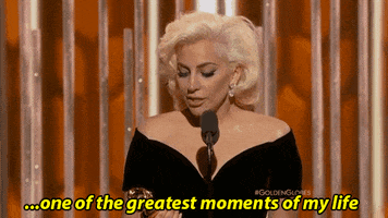 lady gaga golden globes 2016 GIF