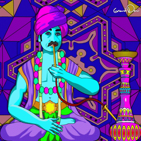 magic carpet ride psychedelic art GIF by Grande Dame