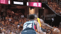 LeBron James with a fast break dunk against Pacers (GIF)