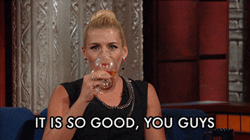 drunk busy philipps GIF by The Late Show With Stephen Colbert