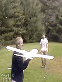  fail airplane watch out in the face heads up GIF
