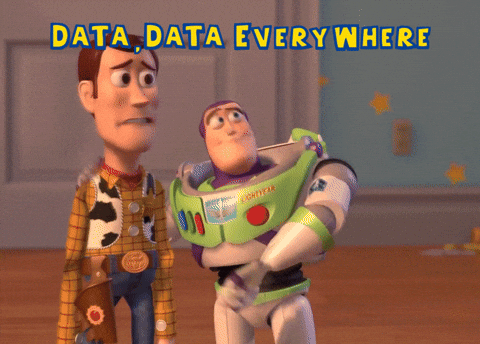 data everywhere meme of Woody and Buzz Lightyear from Toy Story