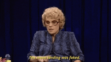 the moon landing was fake GIF by Saturday Night Live