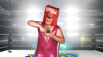 cereal man eating GIF by Wrestling Pro Wrestling