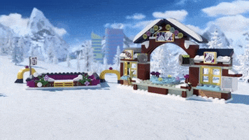 in a row snow GIF by LEGO