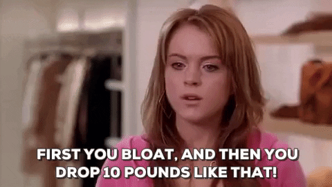 Image result for mean girls melts fat gif