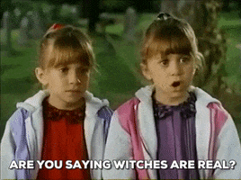 olsen twins are you saying witches are real GIF